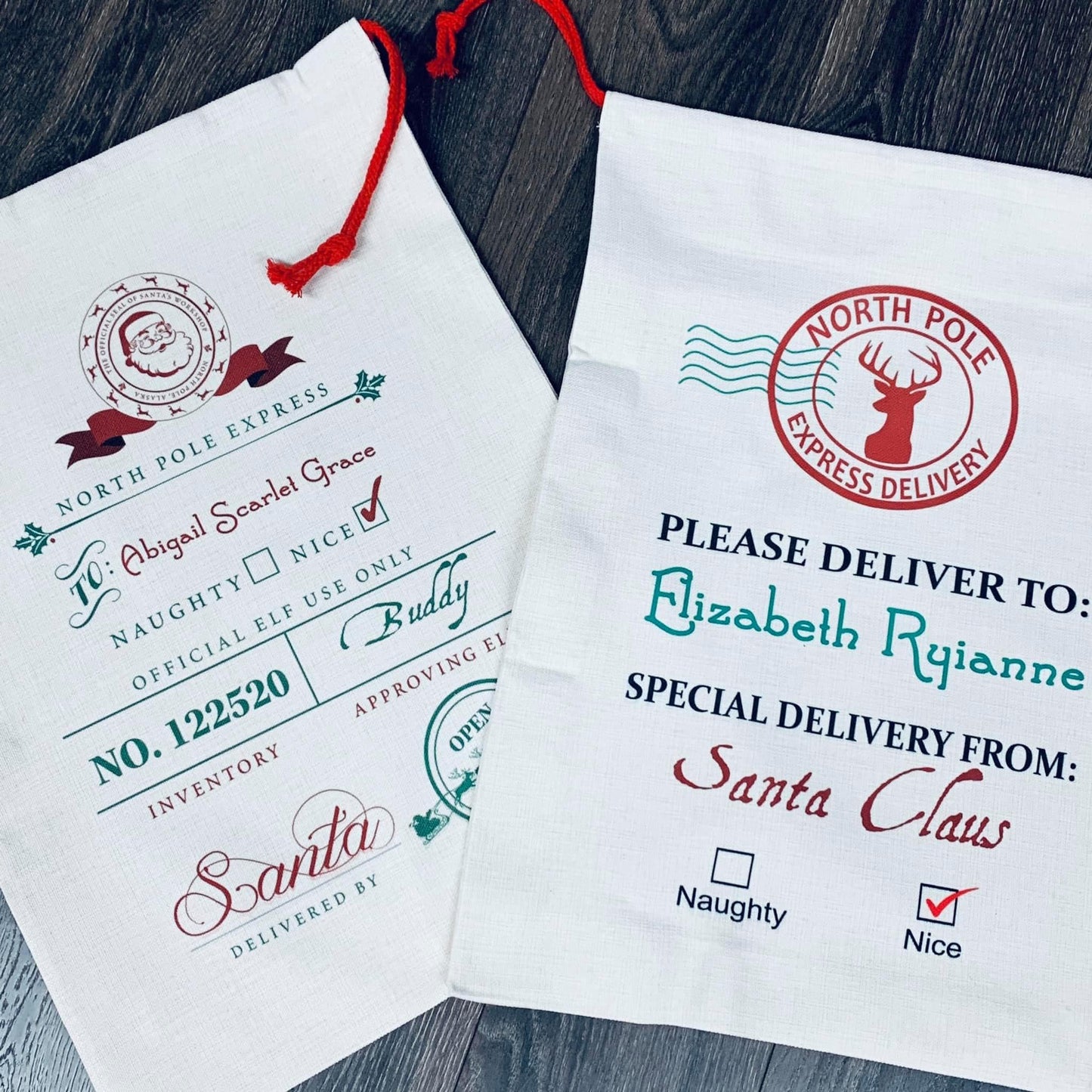 Customized Santa Sacks