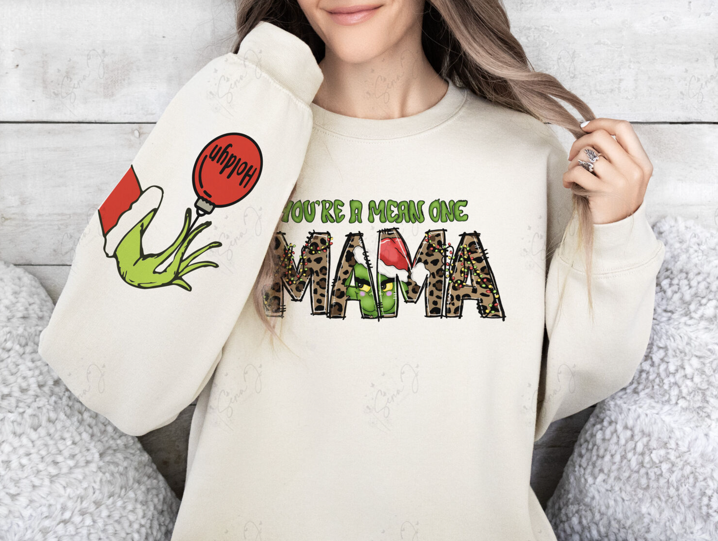 Mean Mama Customized Crewneck Sweatshirt