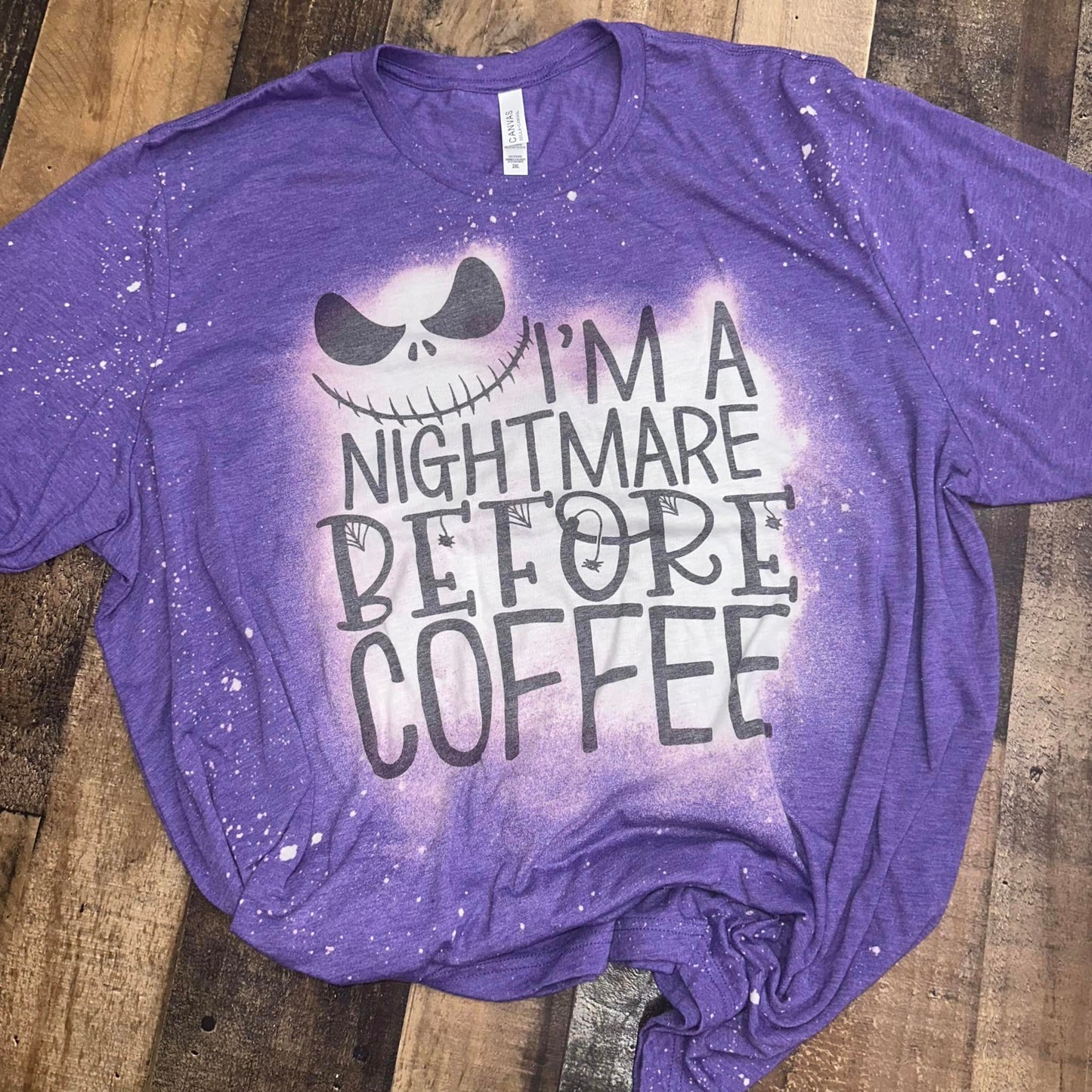 Nightmare Before Coffee Distressed Tee