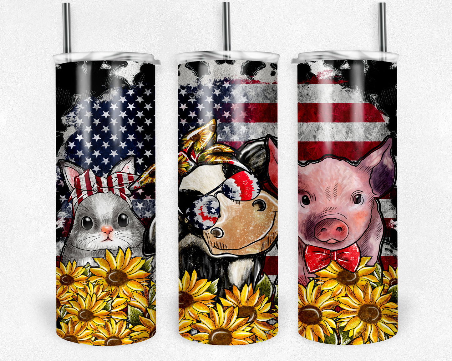 Patriotic Animals Tumbler