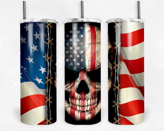 Stars and Stripes Skull